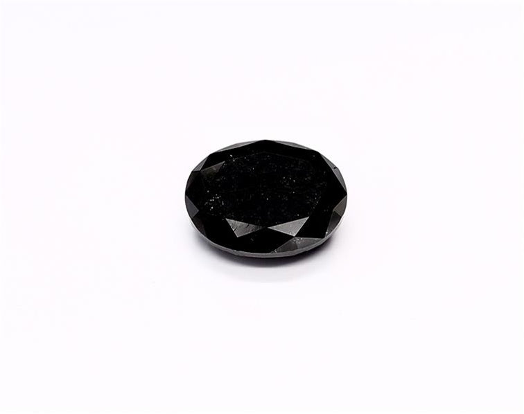 2.22 Carat Natural Black Oval Diamond GIA