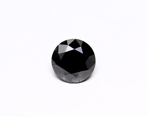 0.57 Carat Natural Black Round Diamond GIA