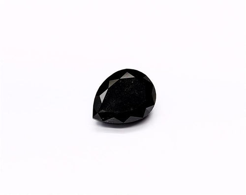 2.01 Carat Natural Black Pear Diamond GIA