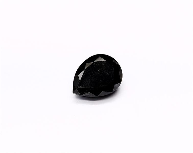 2.01 Carat Natural Black Pear Diamond GIA