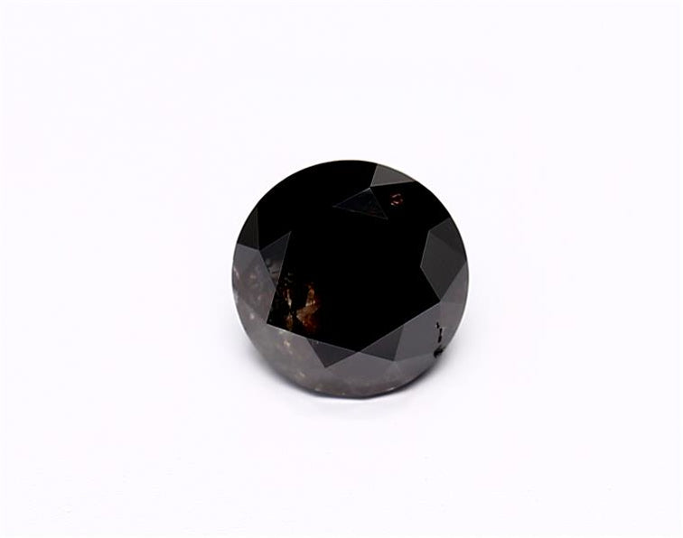 1.07 Carat Natural Black Round Diamond GIA