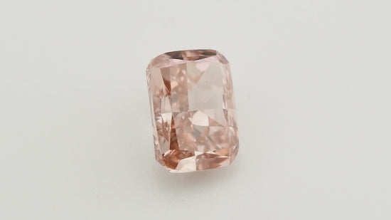 0.48 Carat Fancy Intense Orangy Pink Cushion Diamond SI1 GIA
