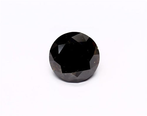 2.21 Carat Natural Black Round Diamond GIA
