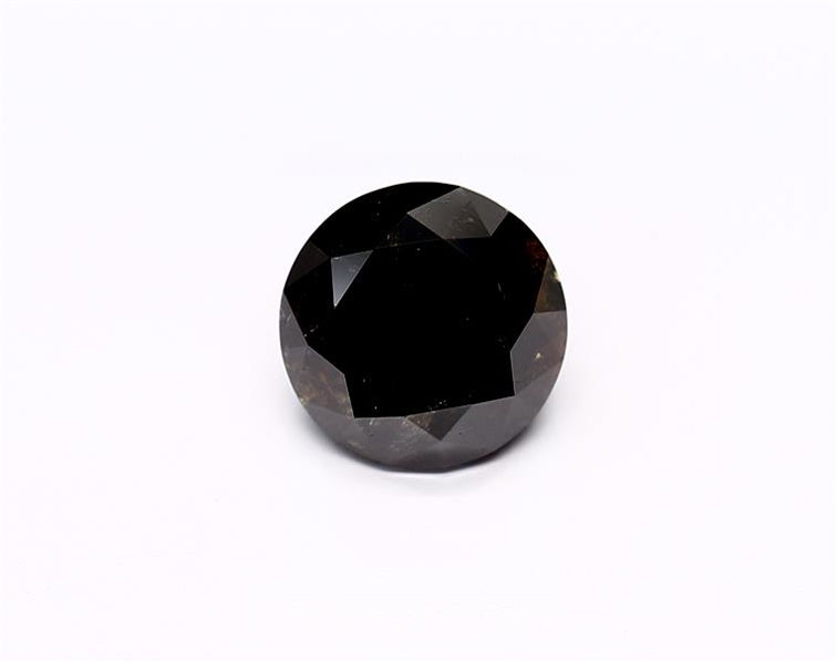 2.21 Carat Natural Black Round Diamond GIA