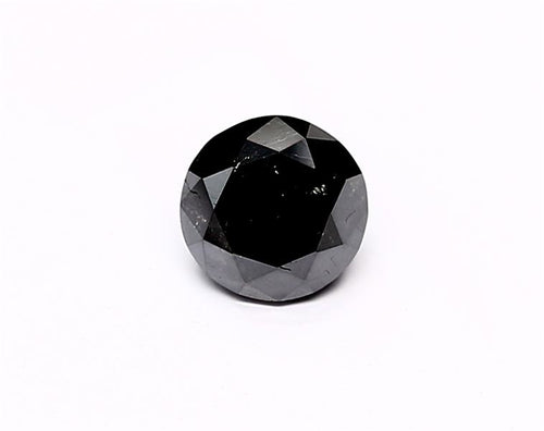 1.17 Carat Natural Black Round Diamond GIA
