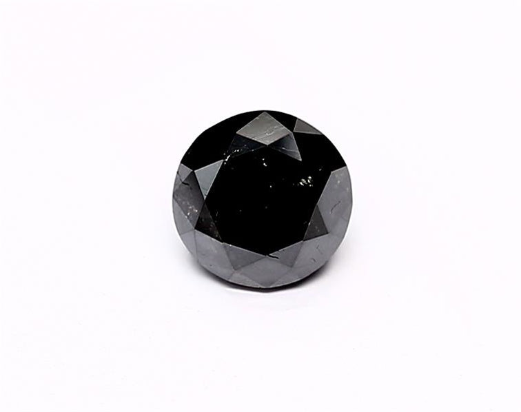 1.17 Carat Natural Black Round Diamond GIA