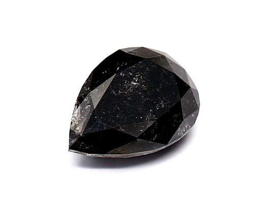 1.29 Carat Natural Black Pear Diamond GIA