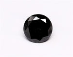 1.41 Carat Natural Black Round Diamond GIA