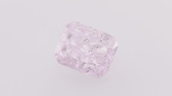 0.55 Carat Fancy Light Purplish Pink Radiant Diamond I1 GIA
