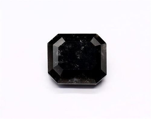 0.68 Carat Natural Black Emerald Diamond GIA