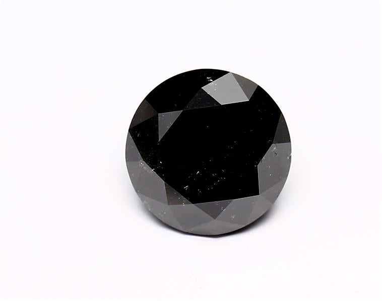3.61 Carat Black Round Diamond