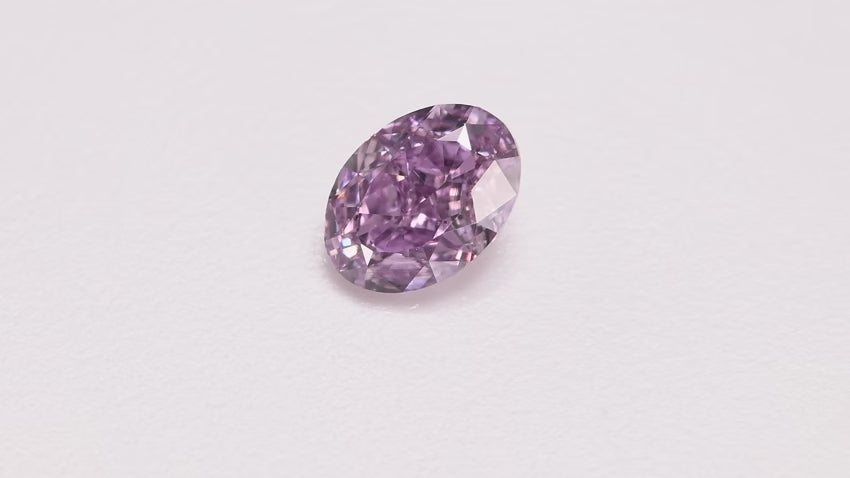 0.50 Carat Fancy Intense Pink Purple Oval Diamond VS2 GIA | LEIBISH