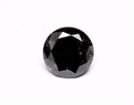 1.26 Carat Natural Black Round Diamond GIA