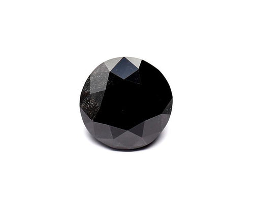 1.7 Carat Natural Black Round Diamond GIA
