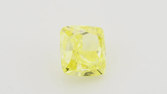 0.75 Carat Fancy Vivid Yellow Cushion Diamond VVS1 GIA