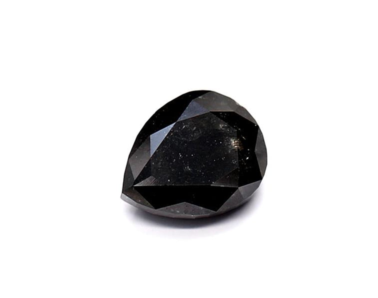 1.31 Carat Natural Black Pear Diamond GIA