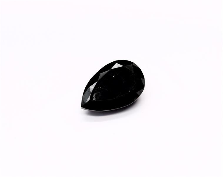 1.37 Carat Natural Black Pear Diamond GIA