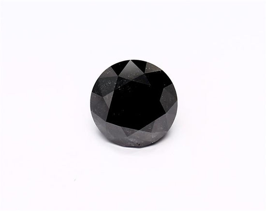 2.05 Carat Natural Black Round Diamond GIA
