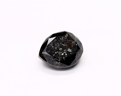 1.24 Carat Natural Black Pear Diamond GIA