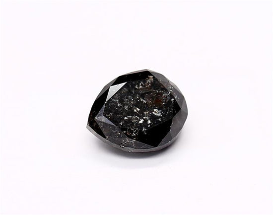 1.24 Carat Natural Black Pear Diamond GIA