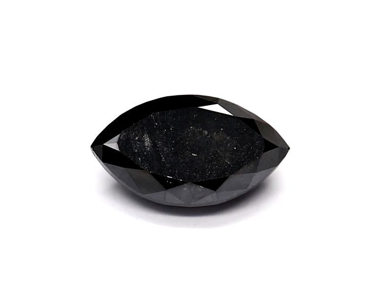 0.55 Carat Natural Black Marquise Diamond GIA