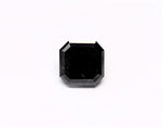 0.86 Carat Natural Black Sq emerald Diamond GIA