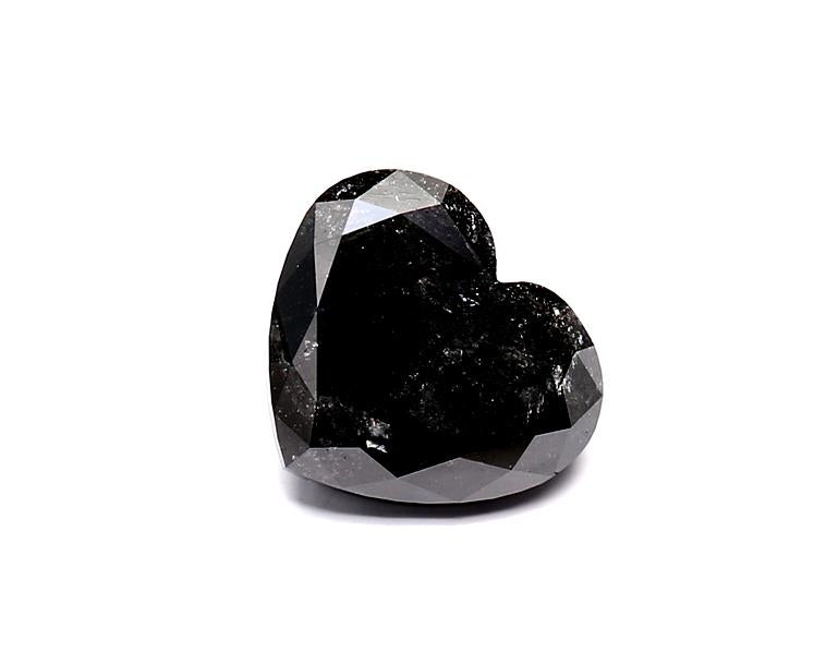 2.67 Carat Natural Black Heart Diamond GIA