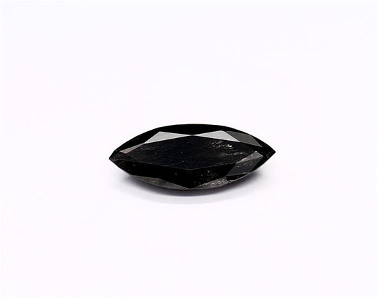 0.68 Carat Natural Black Marquise Diamond GIA