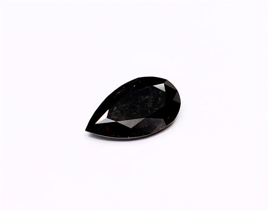 0.64 Carat Natural Black Pear Diamond GIA