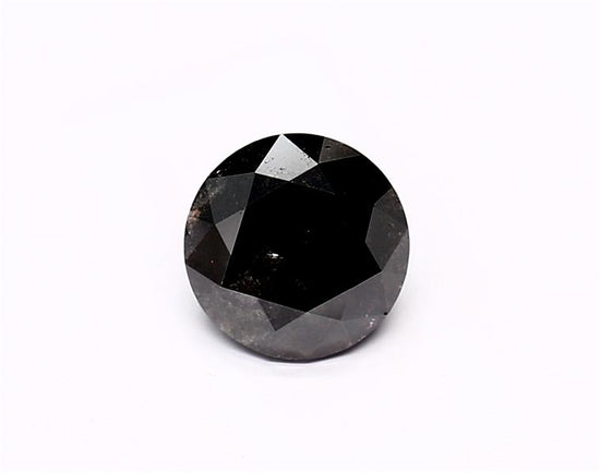 1.19 Carat Natural Black Round Diamond GIA