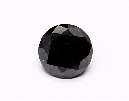0.81 Carat Natural Black Round Diamond GIA