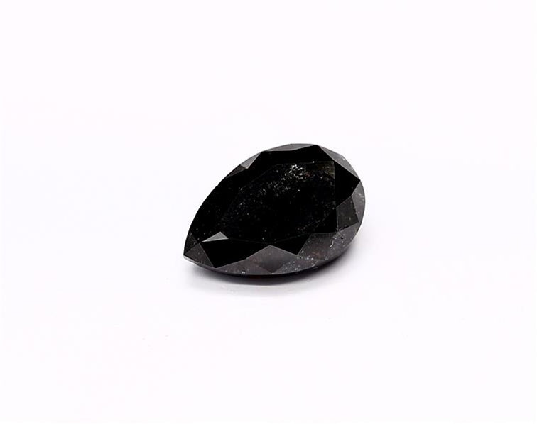 2.22 Carat Natural Black Pear Diamond GIA