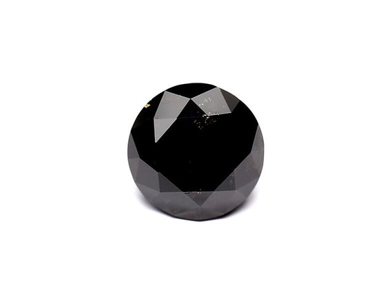 2.28 Carat Natural Black Round Diamond GIA