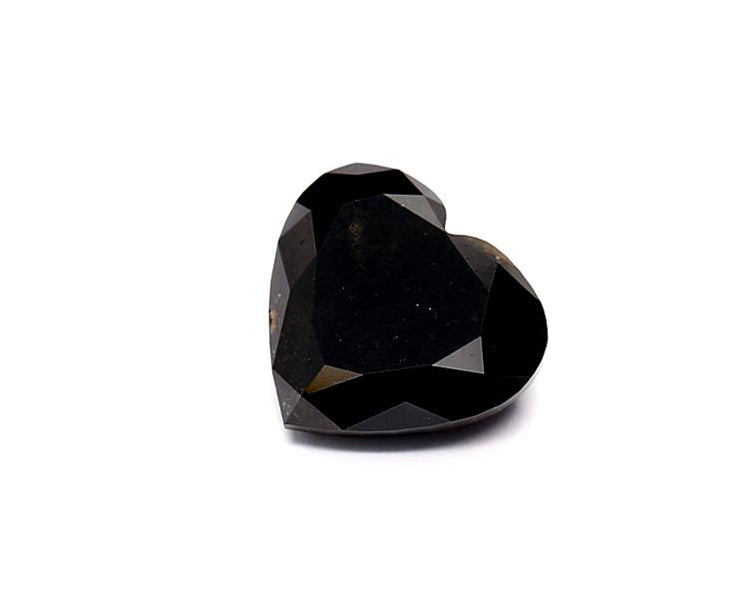 1.72 Carat Natural Black Heart Diamond GIA