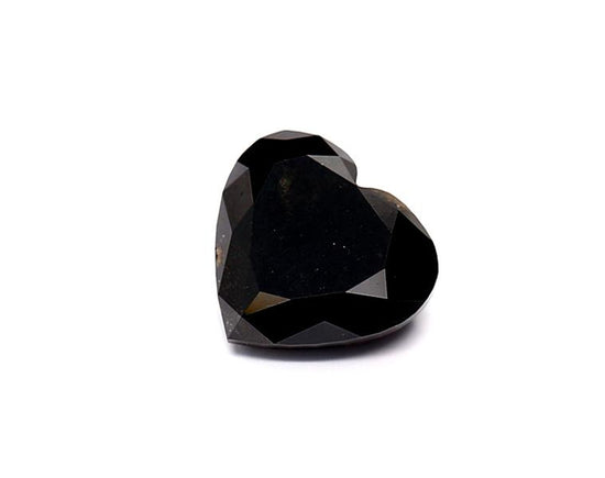 1.72 Carat Natural Black Heart Diamond GIA