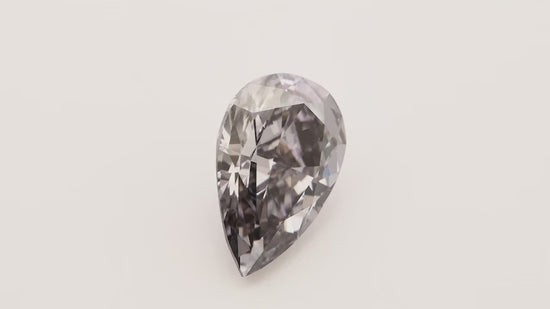 0.50 Carat Fancy Dark Gray Pear Diamond VS2 GIA