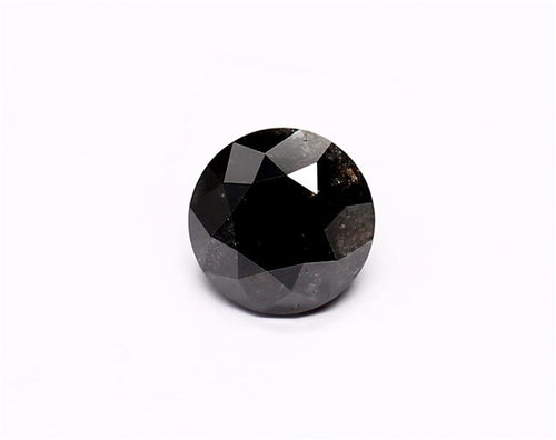 1.22 Carat Natural Black Round Diamond GIA