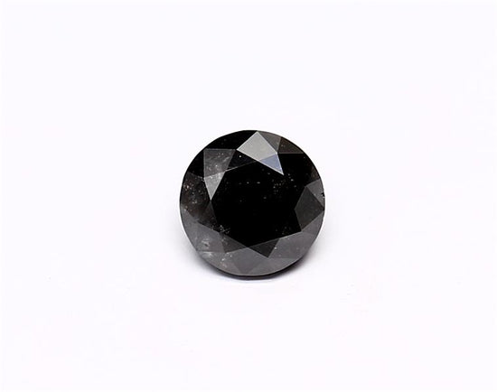 0.61 Carat Natural Black Round Diamond GIA