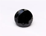 1.41 Carat Natural Black Round Diamond GIA