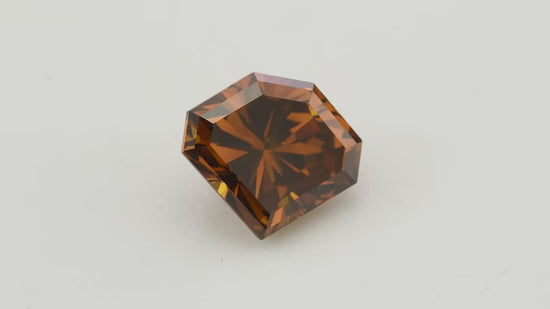 1.11 Carat Fancy Deep Brown Orange Shield Diamond SI2 GIA