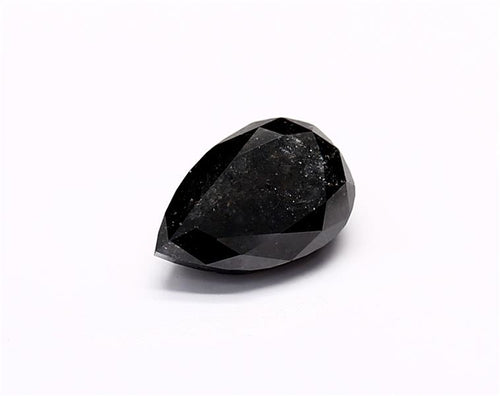 1.47 Carat Natural Black Pear Diamond GIA