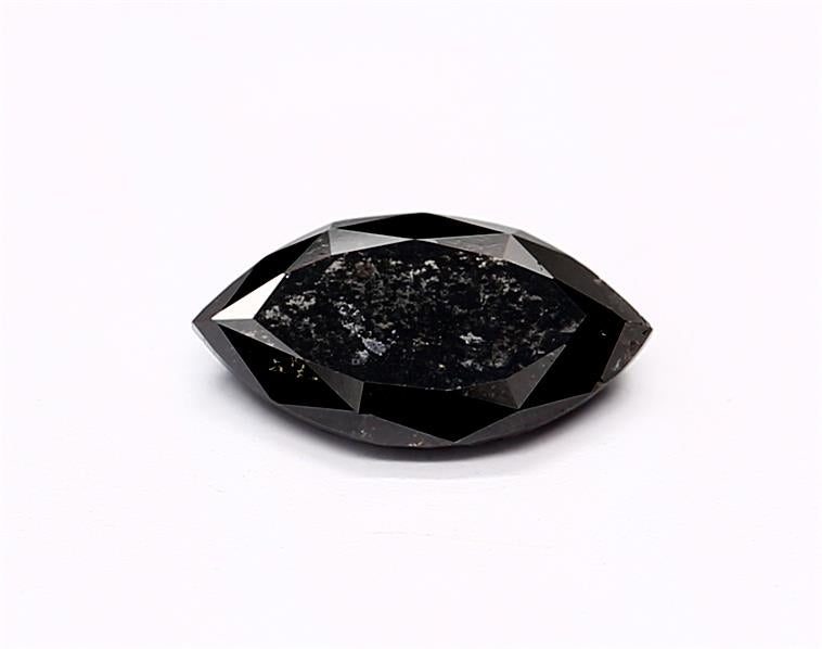 0.48 Carat Natural Black Marquise Diamond GIA
