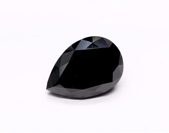 11.36 Carat Black Pear Diamond