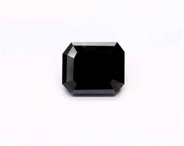 7.21 Carat Natural Black Emerald Diamond GIA