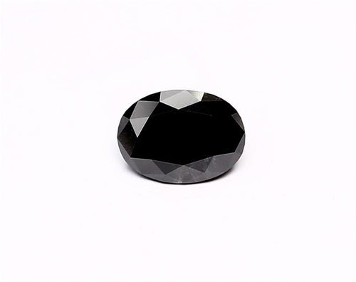1.18 Carat Natural Black Oval Diamond GIA