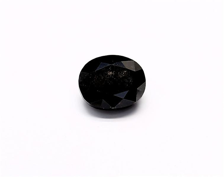 1.46 Carat Natural Black Oval Diamond GIA