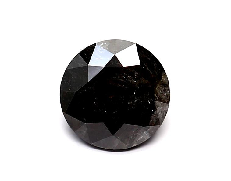 1.02 Carat Natural Black Round Diamond GIA
