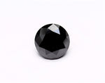 1.59 Carat Natural Black Round Diamond GIA