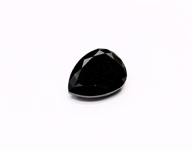 2.59 Carat Natural Black Pear Diamond GIA