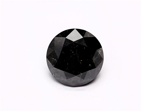0.79 Carat Natural Black Round Diamond GIA